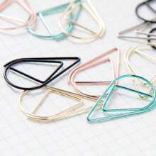 30pcs Water Drop Shaped Paper Clips, Suitable For Notebook, Office, School, Cute Bookmark Clips And Stationery Accessories - Multicolor - View 6