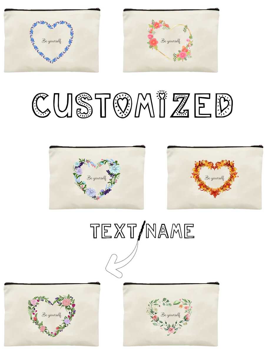 1pc Customizable Unique Fashion Minimalist Letter Design Lightweight Multipurpose Clutch Bag, Can Hold Phone, Cosmetics, Coins, Versatile Accessory - Beige - View 1