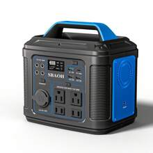 SBAOH 300W Portable Power Station - 296 Wh / 80000 MAh Solar Powered Generator,13 Outputs,Suitable For Home Backup, RV Camping, Emergency Power - Compatible With 60W Solar Panels (No Solar Panels)