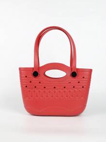 EVA防水橡胶沙滩包，户外运动便携手提包，旅行船游泳手提包，可拆卸肩带，双顶部手柄，可手提或肩背 - 彩色 - 查看 12