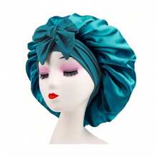 Silky Satin Sleep Bonnet For Women With Adjustable Bow Ties - Luxurious Hair Protection Cap For Curly/Natural Hair, Multi-Color Options, Soft Nighttime Hair Care Essential,Bonnet,Shower Cap,Hair Products And Accessories For Barber Salon Beauty Travel Essentials