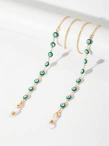 1pc Multicolor Evil Eye Beaded Glasses Chain, Fashion Glasses Chain,Fashion Anti-Lost Eyeglass Chain For Women Daily Wear. - Multicolor - View 3