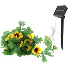 NetHong LED Solar Powered Sunflower Fairy String Lights Garden Outdoor Wall Fence Lights - Sunflower 2m - View 11