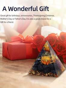 Pyramide pour énergie positive, cristaux de guérison en citrine et pierre de sable bleue orgonite pour réduire le stress, équilibrer les chakras, la guérison Reiki et la méditation. Attire la chance et le succès. Pyramide de cristaux de guérison, générateur d'énergie en cristal d'améthyste pour le yoga, Reiki et la méditation. Pyramide de météorite violette, pyramide de lotus en œil de tigre, pyramide de lotus doré en pierre de sable bleue