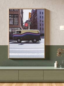 1 件巴士海报、摄影印刷品、帆布印刷海报、艺术海报、艺术墙面装饰、卧室客厅办公室家居装饰、无框架 - 彩色 - 查看 12