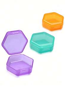 3 件装迷你药盒便携式透明药盒旅行防潮药丸收纳盒可重复使用药盒男女通用药品计划器日常口袋盒可容纳维生素药物和补品家庭旅行必备配件户外办公室返校 - 彩色 - 查看 2