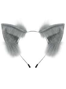 毛茸茸的猫狼狐狸耳朵头饰万圣节头饰角色扮演服装派对、狂欢