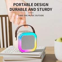 Wireless Karaoke Speaker Wireless Portable Mini Speaker Speaker Karaoke Mini Speaker Set Karaoke K12/K19/K30 - k12-micrô kép-màu xanh - Xem 8