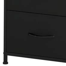 Chest Of Drawers, Dresser With Side Pockets & Hooks, Fabric 5 Drawers With Handles, Metal Frame, Wood Top, For Bedroom,Living Room,Nursery Room,Hallway - Black - View 9