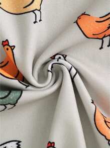 Mono de una pieza para bebé recién nacido, niño y niña, sin mangas, con estampado de gallina de granja - Gris Claro - Ver 7