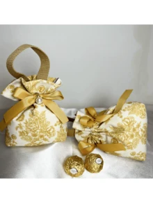Bolsa para caramelos de boda de colores opcionales, bolsa de caramelos con cordón, caja de regalo de alta gama estilo europeo, bolsa de tela, bolsa de regalo para fiestas, adecuada para bodas, fiestas de cumpleaños, despedidas de soltero y otros empaques creativos de recuerdo - Multicolor - Ver 9