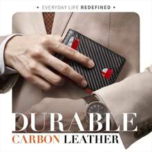 Portfele męskie z włókna węglowego RFID, luksusowe, saszetka na pieniądze, smukły, cienki, męski, na karty, portfel męski, mała krótka torebka, męski portfel Vallet, duża pojemność, wiele przegródek na karty, styl biznesowy, prezent urodzinowy, prezent na ukończenie szkoły, prezent na dzień ojca