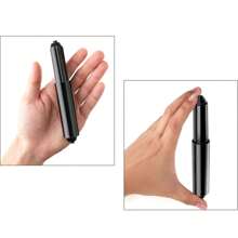 2 Pieces Toilet Paper Holder Roller Spindle Replacement Rod Plastic Spring Loaded (Black)