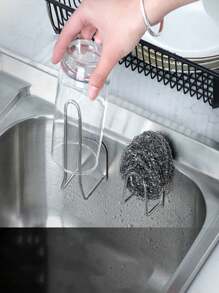 1个壁挂式纸巾架，不锈钢海绵架，壁挂式保鲜膜架，适用于厨房、浴室、客厅 - 彩色 - 查看 3