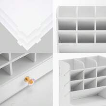 Multifunctional Desk Organizer With Drawer – Office, School & Home Supplies Storage - Apricot - View 6