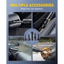 Car Vacuum - Portable Cordless Vacuum For Car 14000Pa Powerful Suction, Handheld Vacuum Blow & Suction 2 In 1, Small Car Vacuum Cleaner Hand Held Vacuum For Car, Home, Pet, Office (Black) - Black - View 4