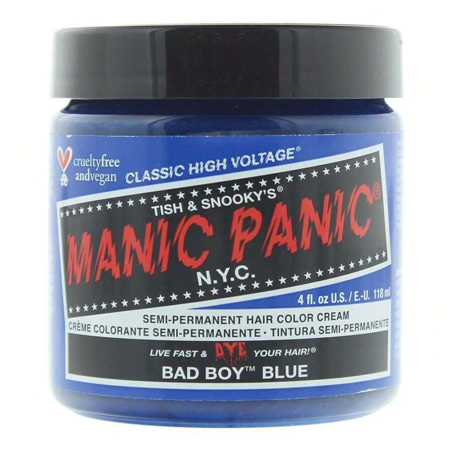 Manic Panic High Voltage Semi Permanent Hair Color Cream 118ml Bad Boy Blue - Bad Boy Blue - View 1