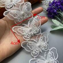 10pcs Pearl Flower Double-Layer Embroidery Patches - Multicolor - View 9