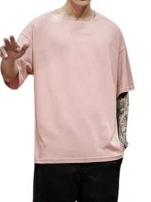Men T-Shirts - 淺粉色 - 查看 2
