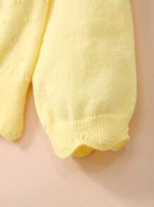 Mädchen leichte knöpfbare durchbrochene gestrickte Strickjacke