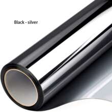 1 Roll Black Silver Window Privacy Film One Way Daytime Mirror Tint Treatments UV Heat Control Vinyl Stickers Sun Block Glass Paper Door Covering Reflective Film - Multicolor - View 39