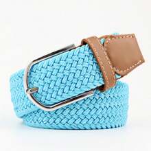 1pc 26-Color 3-Size Elastic Woven Belt (Width 3.3CM, Length 107-130CM), Fashion Sports Belt For Men