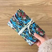 1pc Vibrant Floral & Plants Tarot Wrap Pouch Bag Jewelry Storage Bag Tarot Tablecloth Altar Cloth Oracle Angel Card Rune Wrap Pouch Bag Divination Witchcraft Astrology Supplies