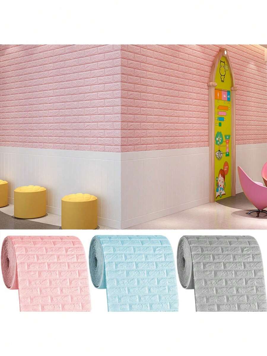 70cm*500cm 3D Brick Pattern Wall Panels Wallpaper DIY Waterproof For Living Room Bedroom Kitchen Background Wall Stickers Home Decor Gifts Birthday Graduation Room Decor Wall Decor Bathroom Decor Bedroom Decor Room Decoration Stuff Living Room Decor House Decor Home Decor Living Room Wall Art Wall Paper
