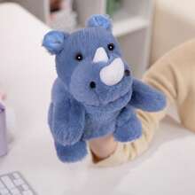 Juguete de peluche suave y lavable de 25 cm/9.84 pulgadas con forma de animales de la jungla, títere de mano para el juego de roles de niños con león, canguro, elefante, jirafa, cerdo, mono, con boca abierta como accesorios de actuación, muñeco de peluche que ofrece a los niños un gran títere de dedo