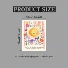 Tranh treo tường in hình hoa hướng dương, tranh trang trí phòng trẻ em phong cách cổ điển, quà tặng cho phái nữ, họa tiết hoa nhiều màu sắc, không khung. - Nhiều màu - Xem 9