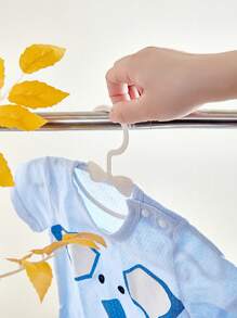 10pcs Children's Small Multi-Functional Clothes Hangers, Infant Baby Home Non-Slip Drying Hangers - White - View 5