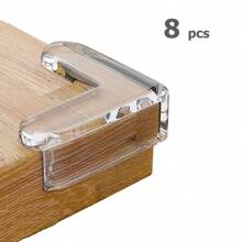 16/12/8/4pcs Furniture Edge Guards, Home Safety Corner Protectors, Transparent Anti-Collision Corner Protectors, Baby Silicone Safety Products, Children Glass Table & Chair Corner Protection Cover, Top Choice Gift For Kids - L-shape - View 9