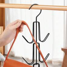 Minimalistische 6-haaks metalen tasorganizer, multifunctionele opberghaak voor handtas, riemen, stropdas, bretels, boodschappentas, bh's, hoeden, voor slaapzaal, appartement, slaapkamer, kast, woonkamer, keuken, badkamer, entree, camper, vakantiehuisdecoratie, ruimtebespaarder