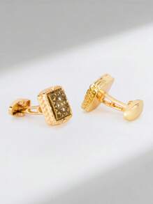 1 对时尚袖扣套装，高档钻石袖口个性化男士西装衬衫配饰，宝石袖扣时尚迷人配饰，适合男士日常、宴会、婚礼、商务、派对穿着 - 彩色 - 查看 13