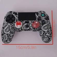 1 pieza Funda para control de PS4, diseño impreso por transferencia de agua, antipolvo, antideslizante, antirrayas, regalo perfecto
