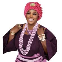 1 Stück nigerianischer Damenhut, halblaminierter Diamant-Zylinderhut, afrikanischer Hut, automatische Gel-Kopfbedeckung, geeignet für Hochzeiten, Partys und andere Festivals