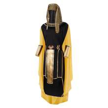 Dark Pharaoh Costume For Men Egyptian Pharaoh Adult Outfit Egypt Halloween Costume - Black - View 10