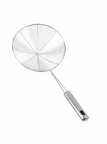 Espumadera, Cuchara de malla metálica con mango, Colador de cocina tipo araña, Espumadera para el hogar para freír, Utensilio de cocina para alimentos fritos, Artículos de cocina, Gadgets de cocina - Multicolor - Ver 8
