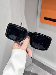 1 Pair Vintage Rectangular Sunglasses For Women & Men, Fashion Design For Fishing, Sports, Vacation, Driving, Street, Beach, UV Protection, Outdoor Activities, Golf, Festivals, Hiking, Parties, Sun Protection