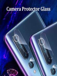 2 PIEZAS Película de vidrio templado para protección de lente de cámara compatible con iPhone/compatible con Samsung Galaxy/compatible con Xiaomi/Redmi/compatible con Huawei/Hono/Magic 6 5 Lite/y talla grande modelos, superficie brillante de alta definición, a prueba de explosiones, adsorción automática, alta dureza, diseño con borde redondeado a prueba de polvo