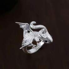 Adjustable Dragon Ring - Dark Color, Birthday Gift, Cute, Fashionable , Accessory For Dragon Lovers, Mysterious & Cool