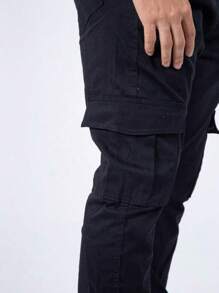 Men's Casual Military Tactical Pants - Multiple Pockets For Work And Sports - 黑色 - 查看 2
