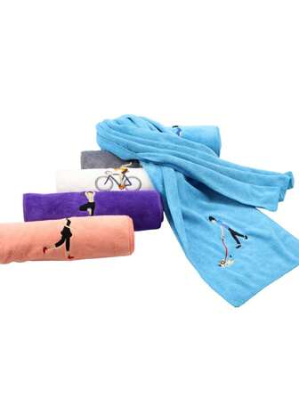 Ultra Soft Microfiber Fitness Towel, Sports & Gym Sweat Absorbent Towel, Extra Soft & Absorbent, 10" X 43.3" (25 X 110 Cm)