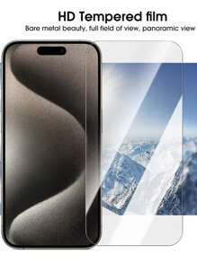 4 en 1 Compatible con 11/12/13/14/15/16 Plus/Pro/Pro Max Protector de pantalla de vidrio templado + Protector de lente de cámara - Cobertura completa, anti-arañazos, accesorio para teléfono