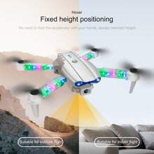 Drone con cámara 1080P, Drone con cámara HD 1080P Drone de control remoto con retención de altitud Modo sin cabeza Ajuste de velocidad de inicio y 4 canales, tamaño pequeño y fácil de transportar (negro) - Negro - Ver 6
