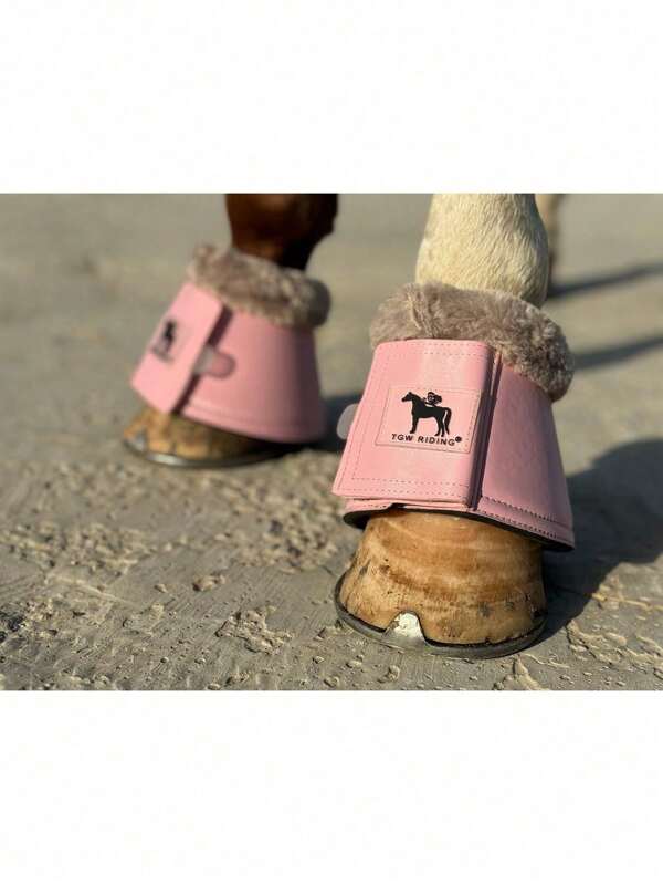 TGW RIDING Glockenstiefel für Pferde, Reitsportschutz, Pferdereichstiefel, Glockenstiefel für Wettbewerb und Training, die Scheuern und Aufprall der Hufe verhindern. Größe: XL, L, M, S Kunstwollfutter Beinwickel für Pferde, schützen Pferdehufe, verwendet für Springreiten, flaches Training