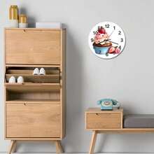 Wedding Cupcake, Bedroom Wall Clock, Study Room Decor, Bathroom Decor And Accessories, Gift For Her Gift Idea Couple