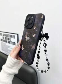 精密穿孔边缘发光蝴蝶彩绘防摔手机壳兼容 iPhone P14 Pro Max、P13、P11、P12、XR、7/8、GES2、XS、P15、P16、P16 Pro、Galaxy S24、A03s、A03 Core、A04、A12、A13、A14、A21s、A22、A23、A24、A32、A33、A34、A51、A52、A53、A54、A71、A72、A73、S20 FE、S21、S22、Redmi 9、9A、10A、10C、Note 9、Note 10、Note 11、Note 12、12、12C