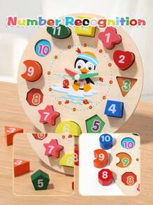 5-In-1 Wooden Toy Set: Percussion Instrument, Piano, Clock, Caterpillar, Beaded Puzzle, Music Educational Toys For Boys And Girls