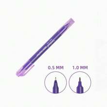 1 szt. Tatuaż ręcznie malowany marker, haftowany marker do pozycjonowania rysunku, fioletowy, dwugłowy marker